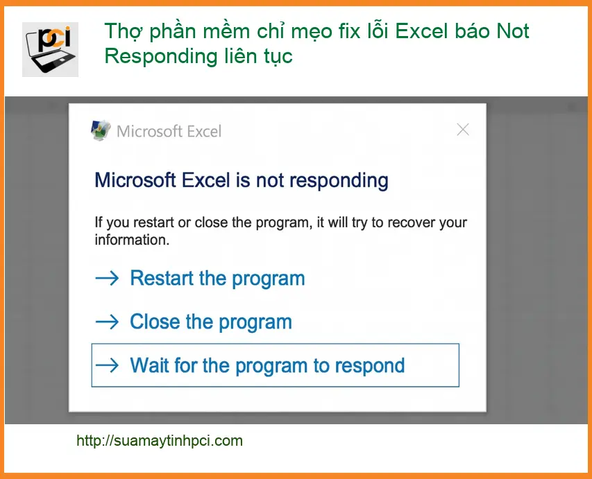 Thủ thuật fix lỗi Excel Not Responding liên tục – Trung tâm sửa máy tính