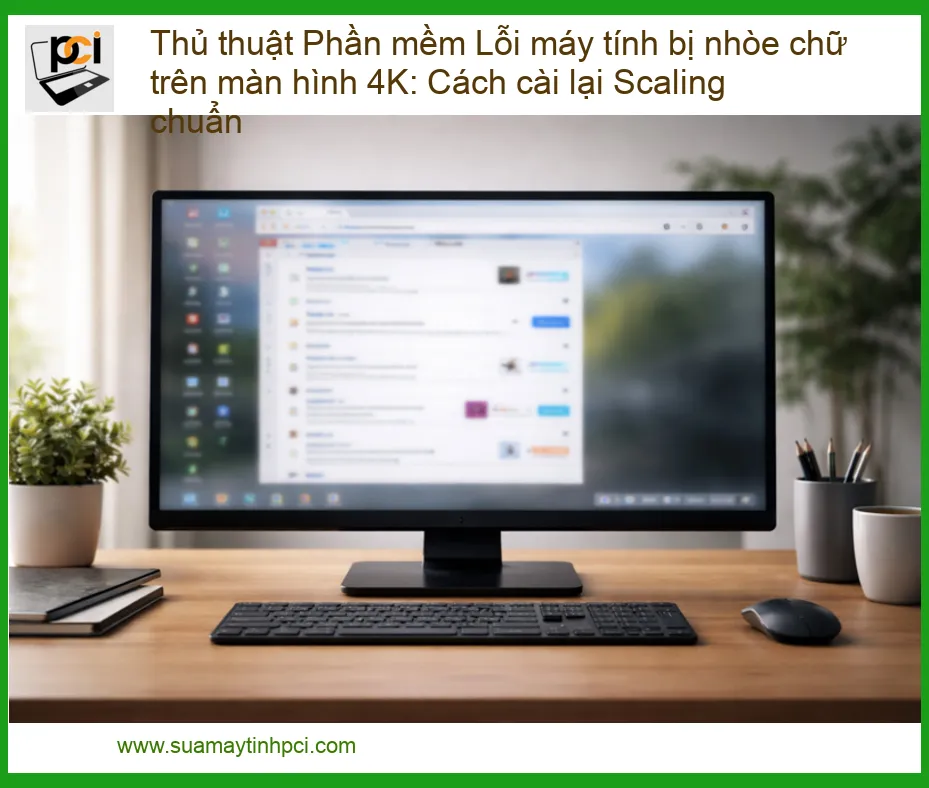 Thủ thuật Phần mềm Lỗi máy tính bị nhòe chữ trên màn hình 4K: Cách cài lại Scaling chuẩn