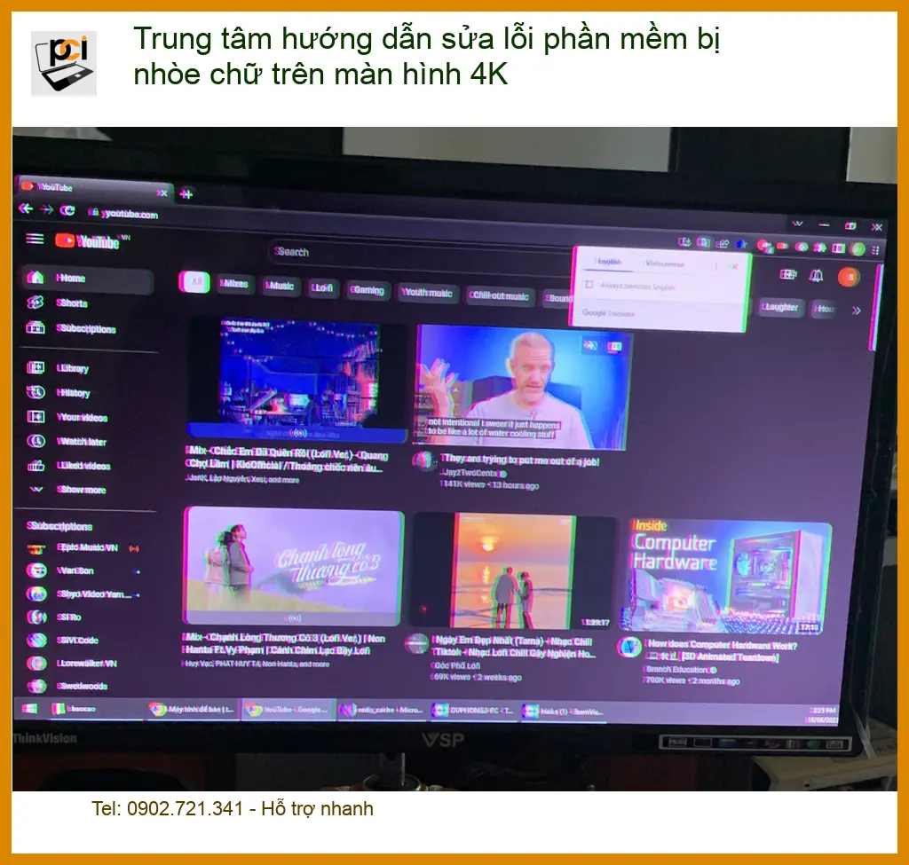 Thủ thuật sửa lỗi nhòe chữ màn hình 4K – Trung tâm hỗ trợ chuyên nghiệp TPHCM