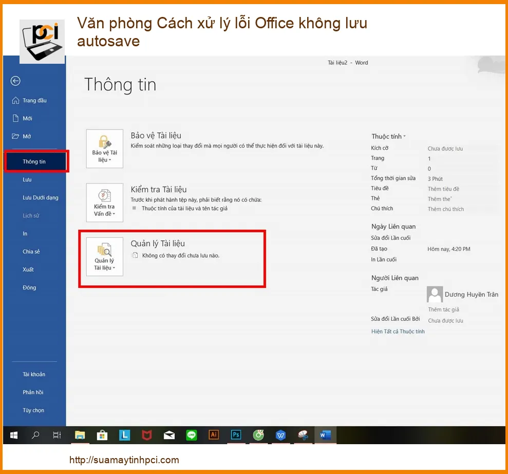 Văn phòng: Cách Xử Lý Lỗi Office Không Lưu AutoSave – Cứu Dữ Liệu Khẩn Cấp!