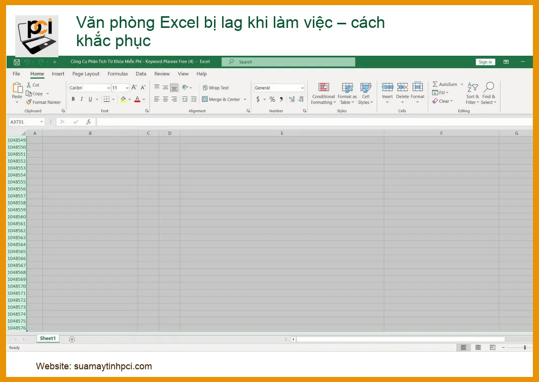 Văn phòng Excel bị lag khi làm việc – Cách khắc phục triệt để và tăng tốc hiệu suất