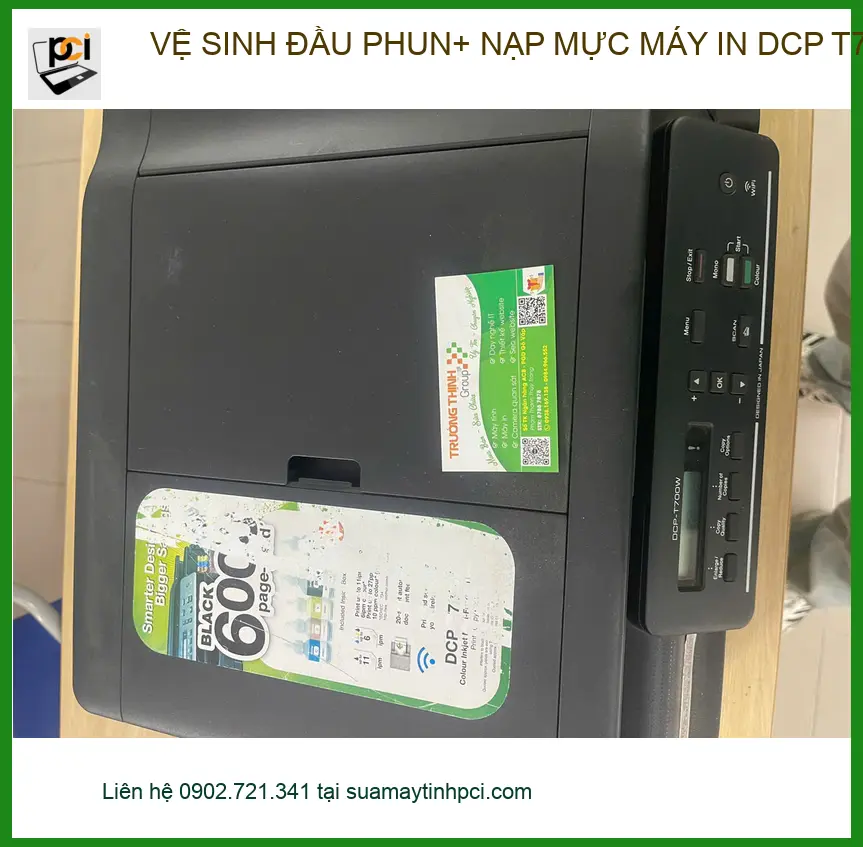 Vệ sinh đầu phun, nạp mực máy in DCP T7000W Quận Phú Nhuận - Anh Quân. ảnh thực tế 1