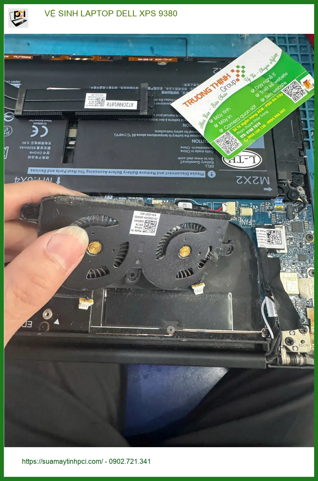 Anh Tùng tìm dịch vụ vệ sinh Laptop Dell XPS 9380 Quận 10 uy tín