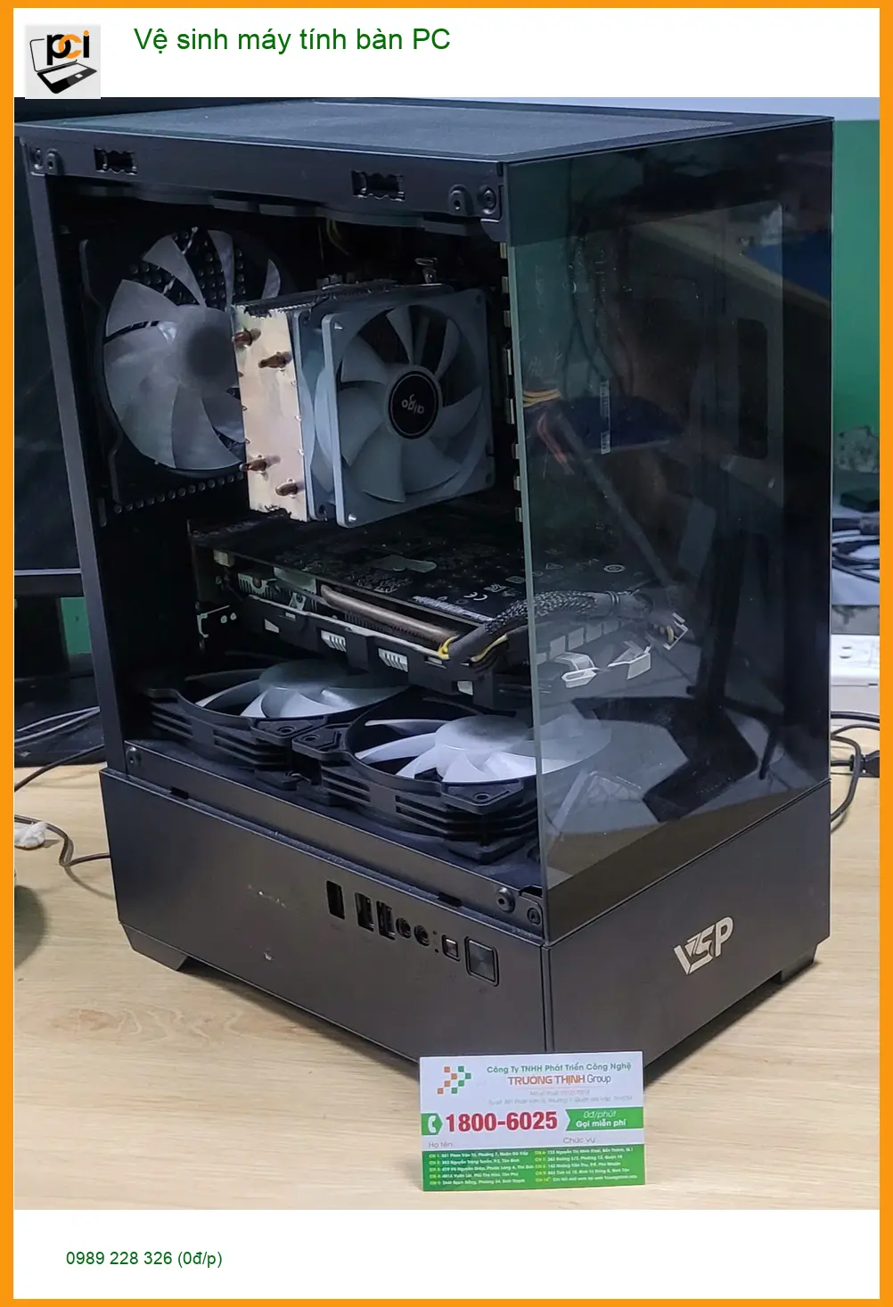 Chú An kỹ sư xây dựng tìm dịch vụ vệ sinh PC Quận Bình Tân uy tín ảnh thực tế 1