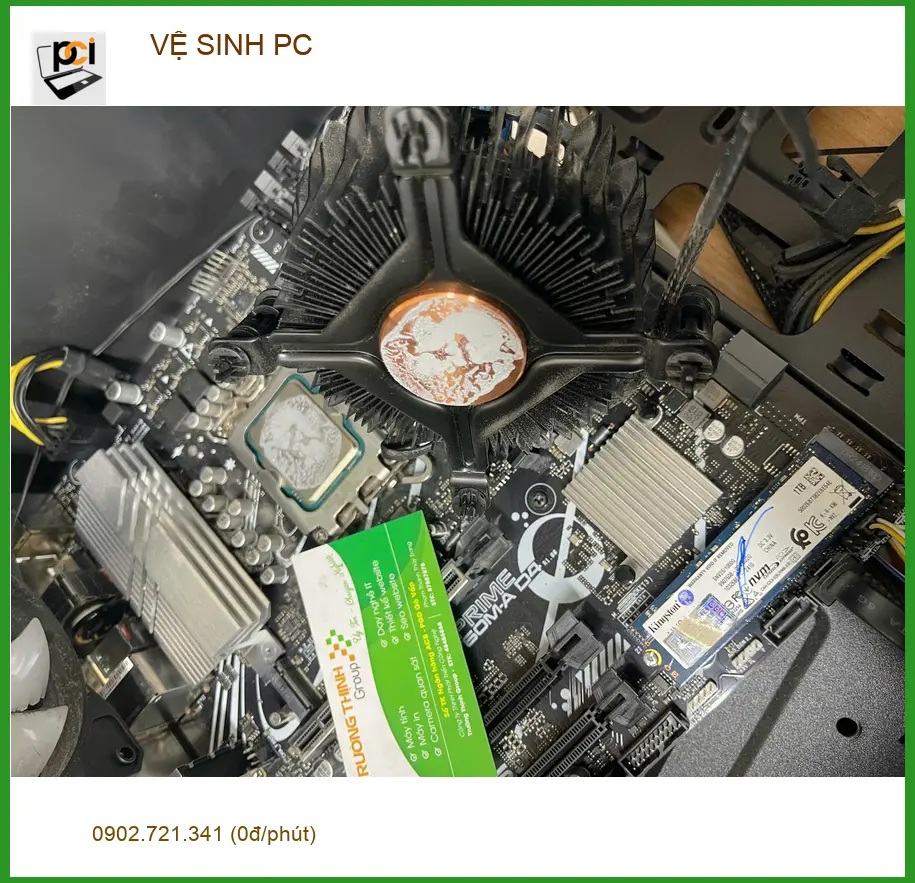 Tiệm vệ sinh PC Quận Thủ Đức giá rẻ - Chị Thảo than PC nóng ran ảnh thực tế 1