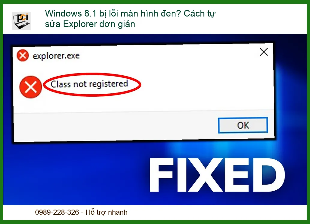 Windows 8.1 bị lỗi màn hình đen? Cách tự sửa Explorer đơn giản