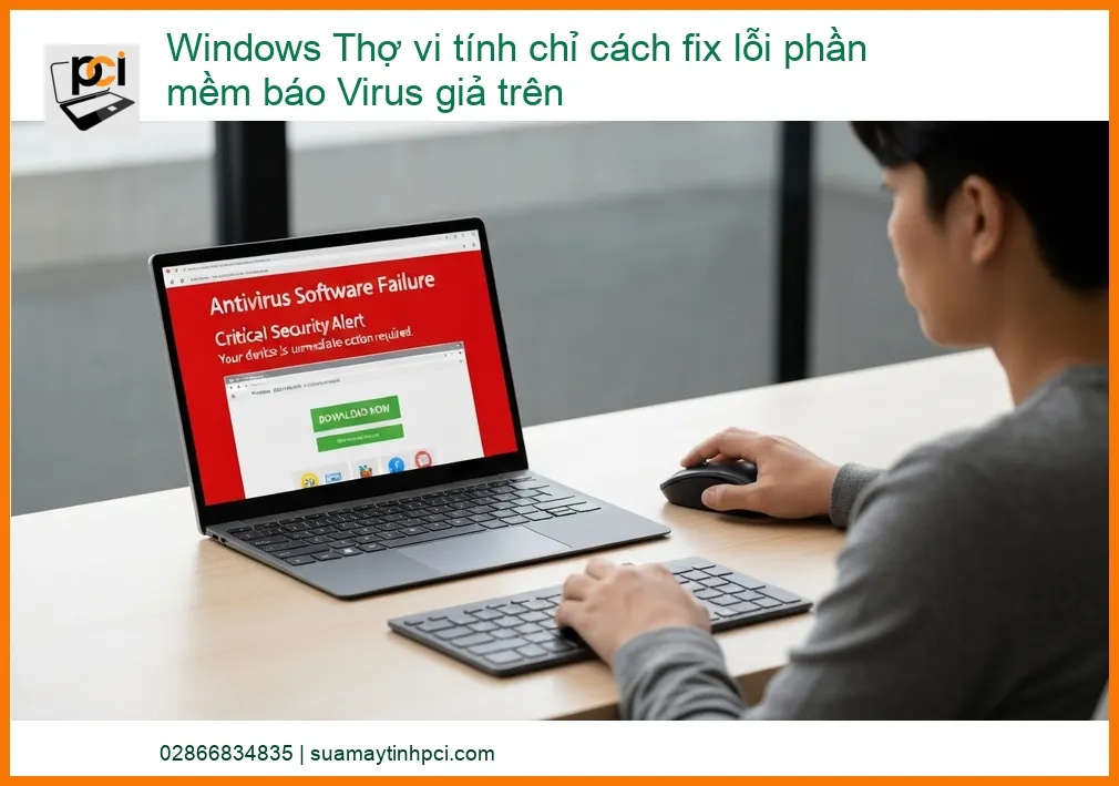 Windows Thợ vi tính chỉ cách fix lỗi phần mềm báo Virus giả trên máy tính của bạn