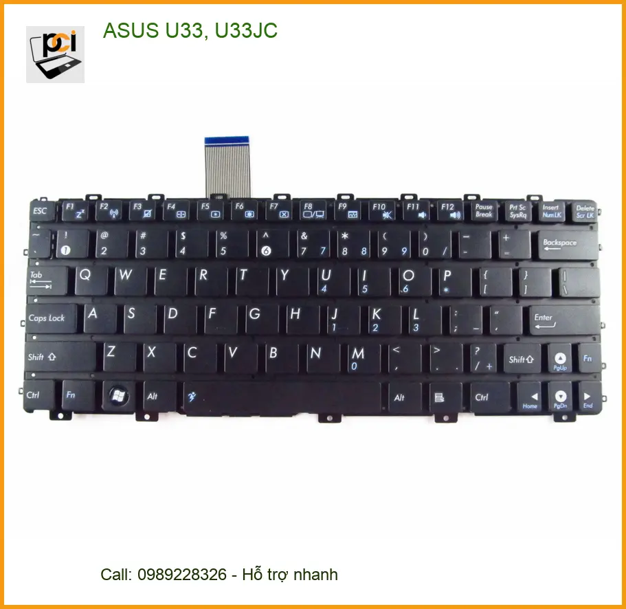Bàn Phím Laptop ASUS U33/U33JC - Thay Mới Lấy Liền TPHCM Giá Rẻ
