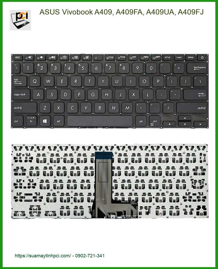 Bàn phím Laptop ASUS Vivobook A409 | Thay Lấy Liền, Giá Rẻ TPHCM