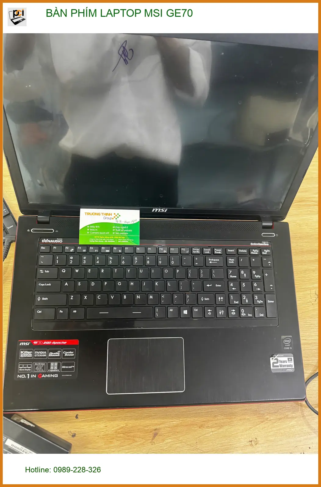 Chú Bình tìm dịch vụ thay bàn phím laptop MSI GE70 Quận 10 uy tín