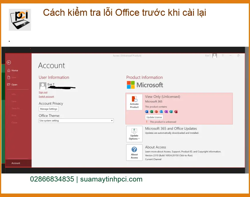 Văn phòng Cách kiểm tra lỗi Office trước khi cài lại – Trung tâm hỗ trợ TPHCM