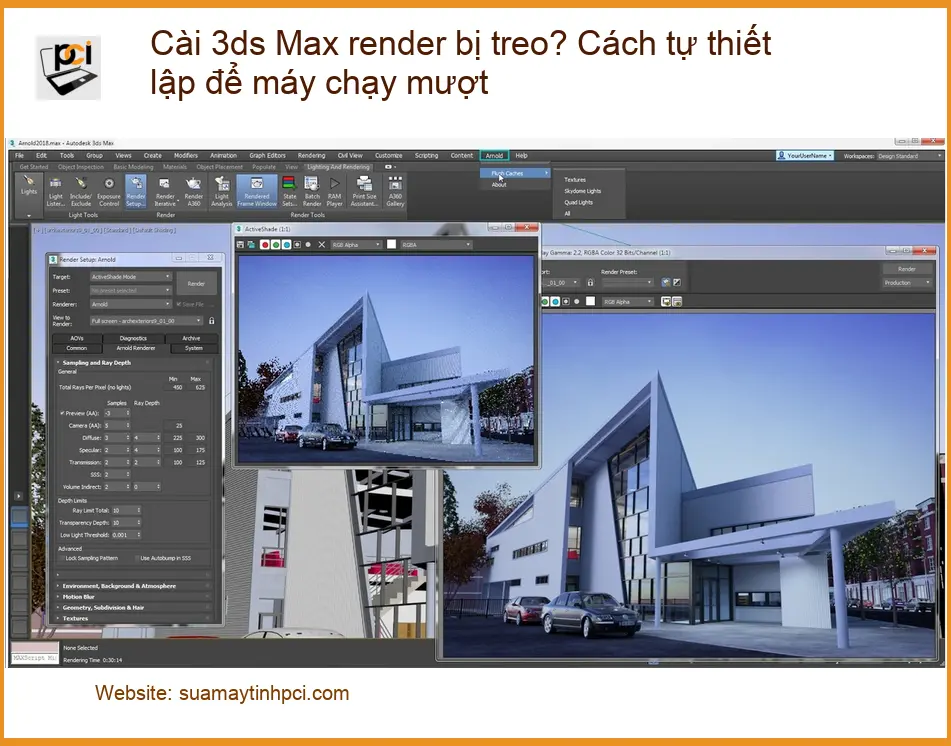 3ds Max render bị treo? Cách thiết lập máy chạy mượt – Trung tâm sửa máy tính uy tín