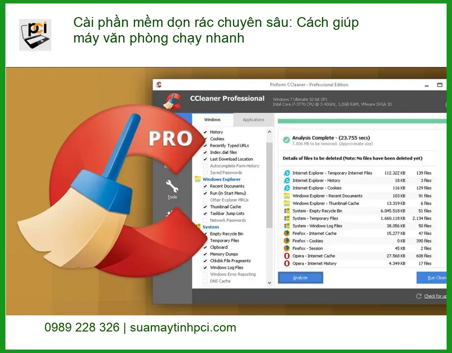 Thủ thuật Cài phần dọn rác chuyên sâu: Máy văn phòng nhanh – Dịch vụ tận nơi