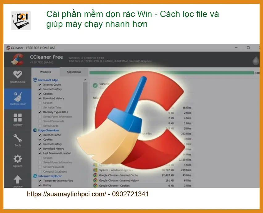 Windows Cài phần mềm dọn rác Win giúp máy chạy nhanh hơn – Cách tự xử lý tại nhà