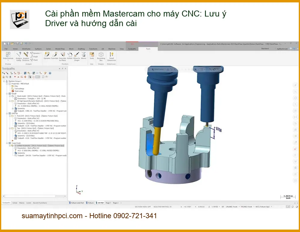 Thủ thuật Cài Mastercam máy CNC: Lưu ý Driver – Trung tâm hỗ trợ PCI
