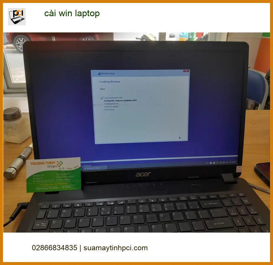Anh Minh nhân viên văn phòng review dịch vụ cài win laptop Quận Thủ Đức ảnh thực tế 2