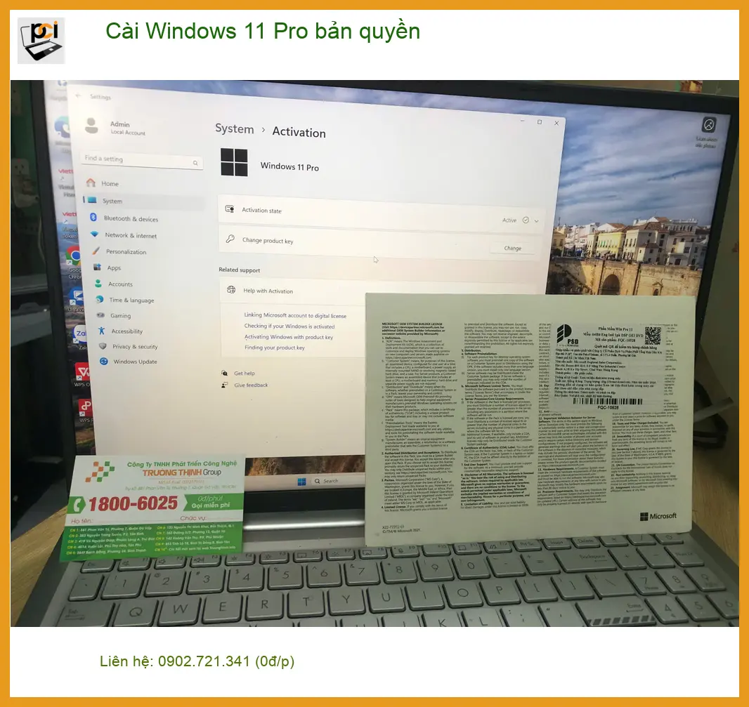 Anh Quân kỹ sư xây dựng cài Windows 11 Pro bản quyền Quận Bình Tân ảnh thực tế 1
