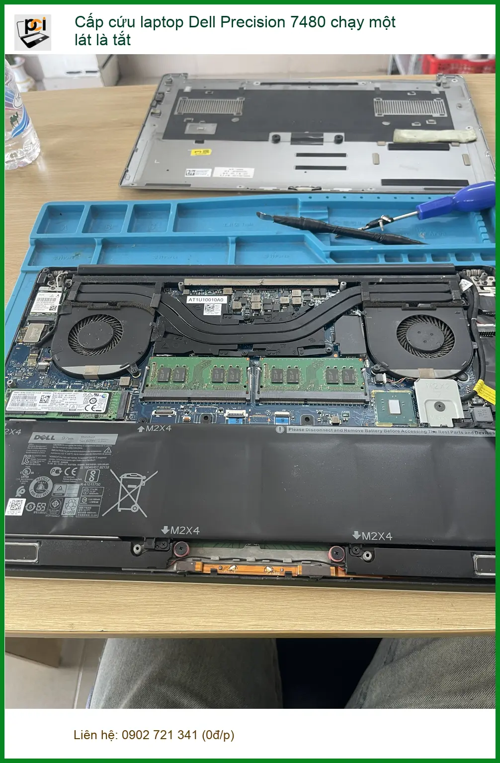 Anh Quang cần cấp cứu laptop Dell Precision 7480 tắt máy Quận Phú Nhuận ảnh thực tế 2