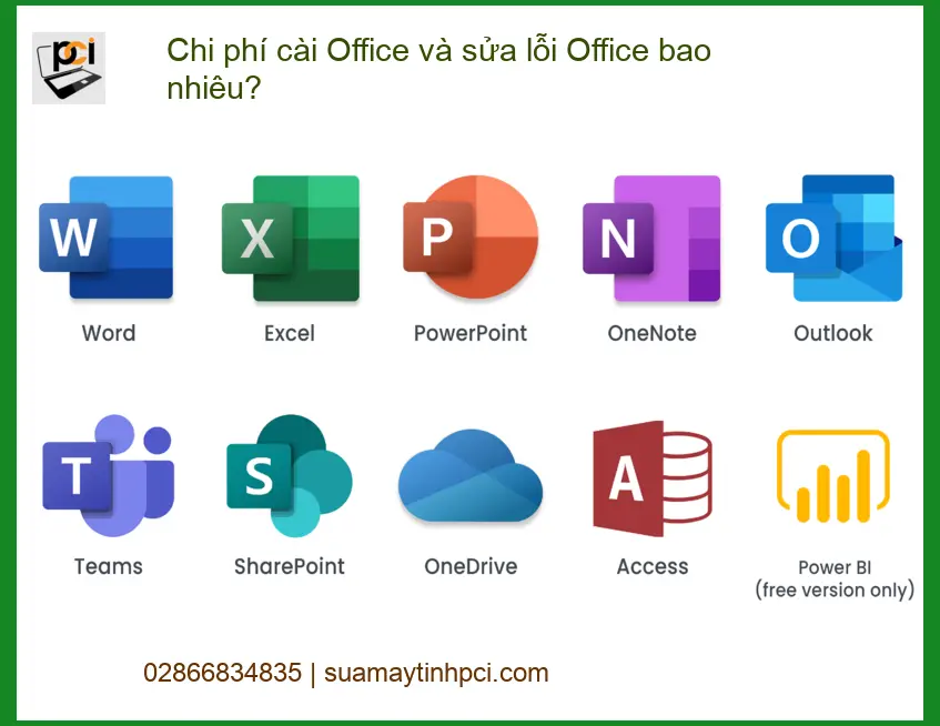 Cài Office và sửa lỗi văn phòng giá bao nhiêu? – Dịch vụ tận nơi