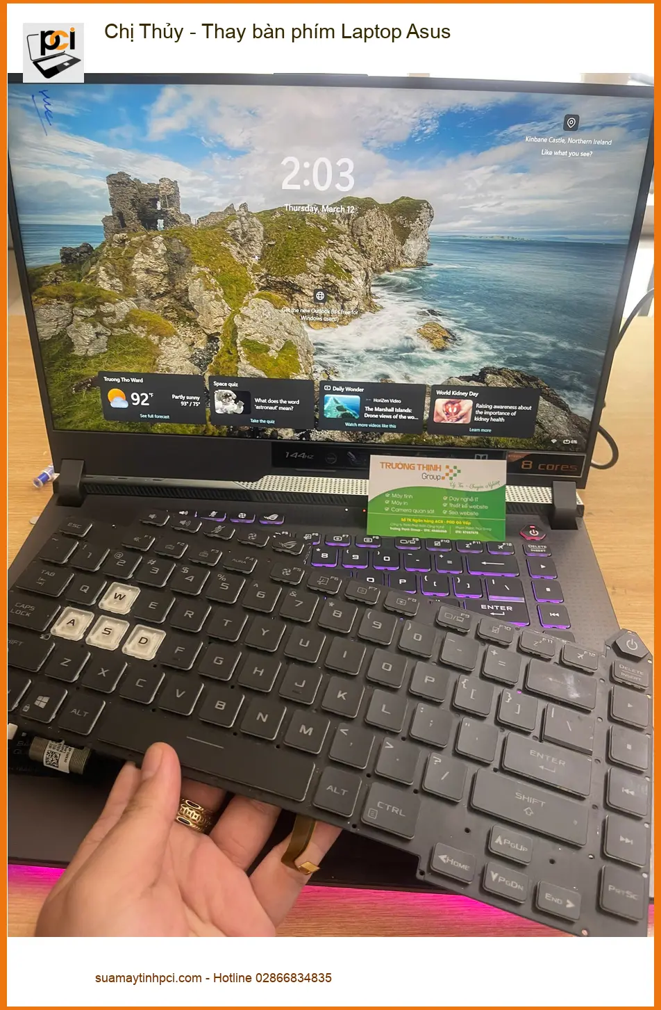 Trung tâm thay bàn phím Laptop Asus Quận Thủ Đức lấy ngay - Anh Khôi kỹ thuật viên review ảnh thực tế 1