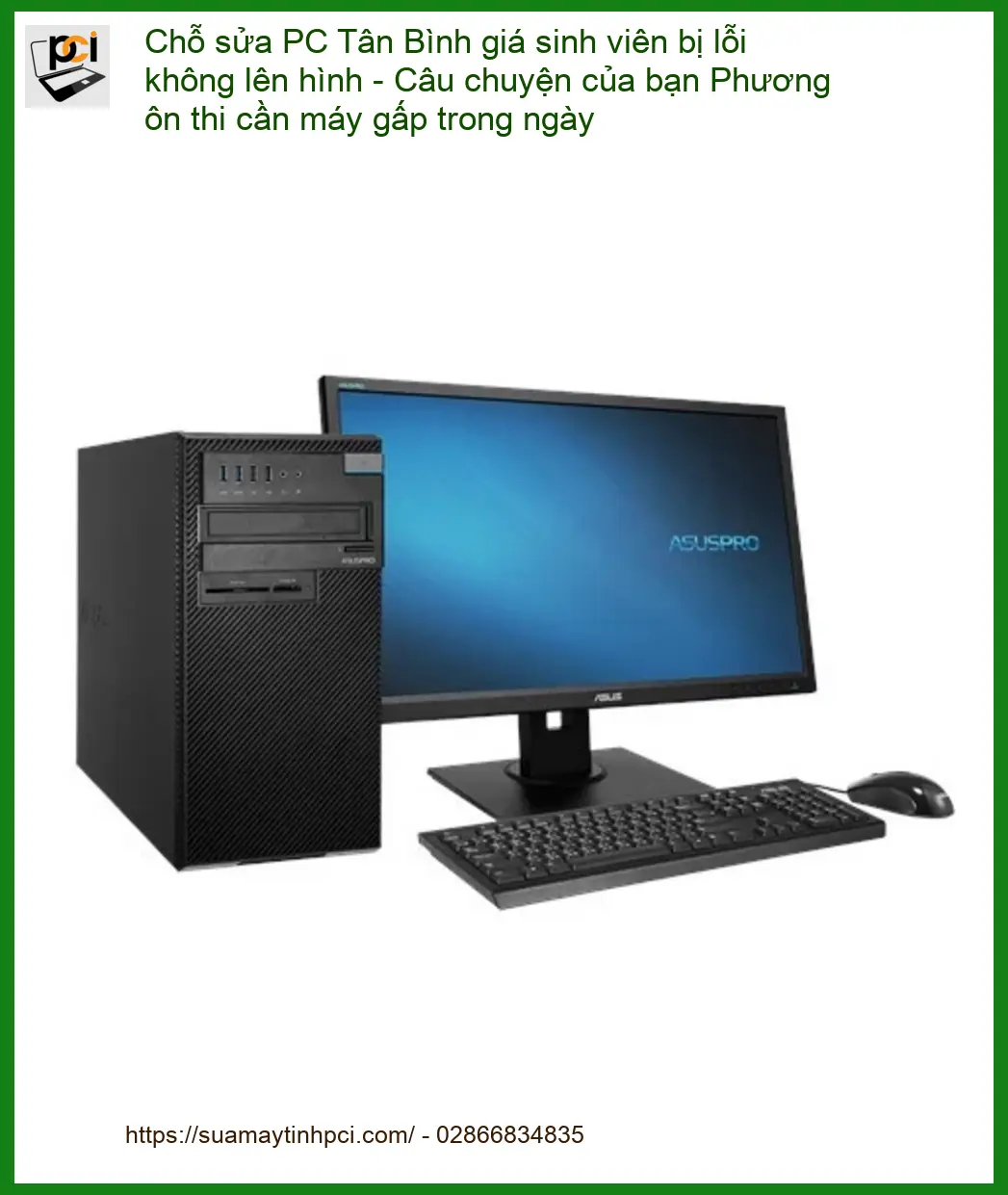 Sửa máy tính Chỗ sửa PC Tân Bình giá sinh viên lỗi không lên hình – Trung tâm hỗ trợ gấp