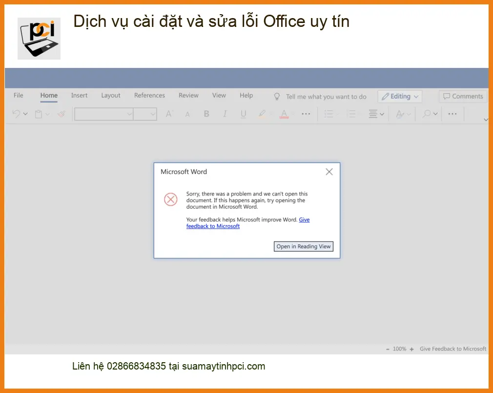 Văn phòng Dịch vụ cài đặt và sửa lỗi Office uy tín – Khắc phục tận nơi TPHCM