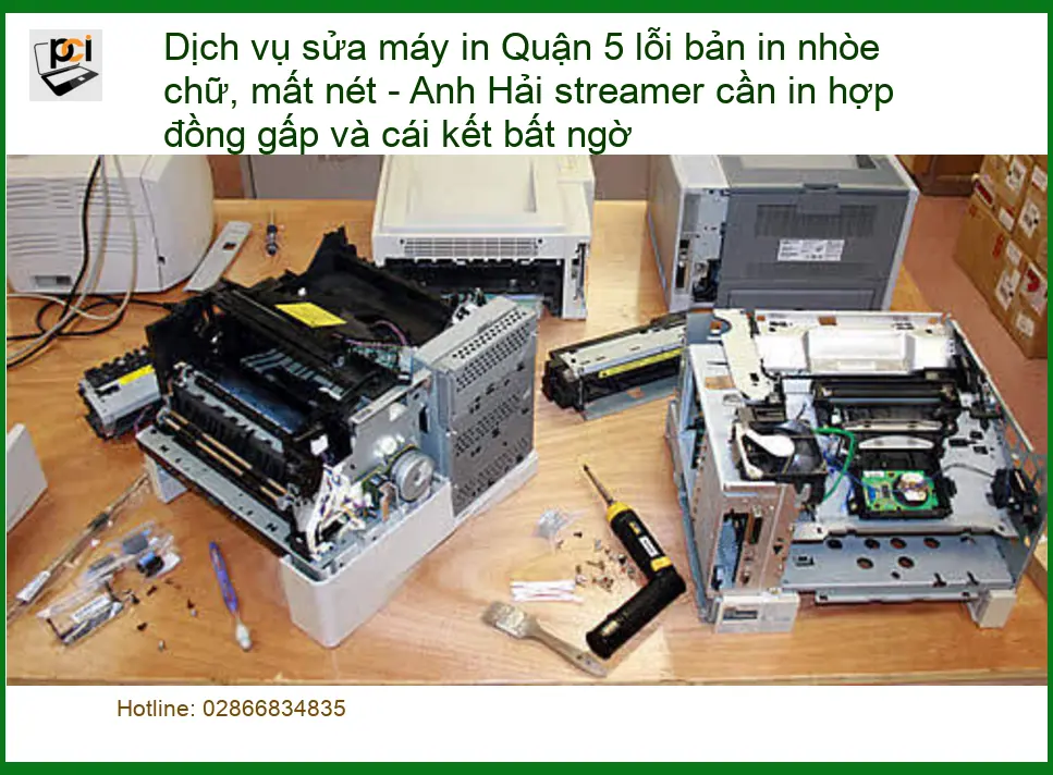 Sửa máy in Quận 5 lỗi nhòe, mất nét tận nơi – Điện thoại công ty xử lý gấp