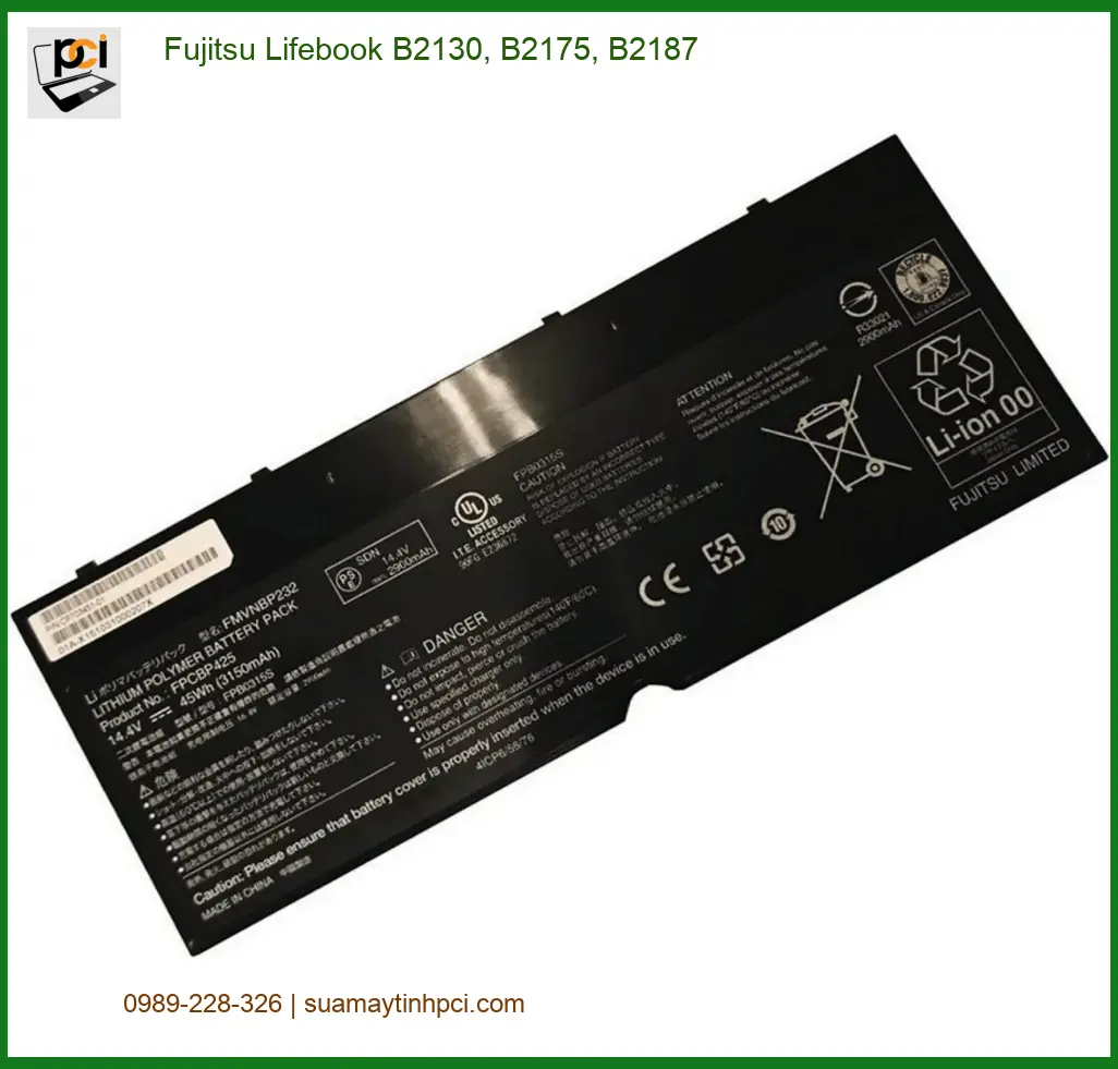 Pin Laptop Fujitsu Lifebook B2130 B2175 B2187 - Thay Lấy Ngay TPHCM Giá Rẻ