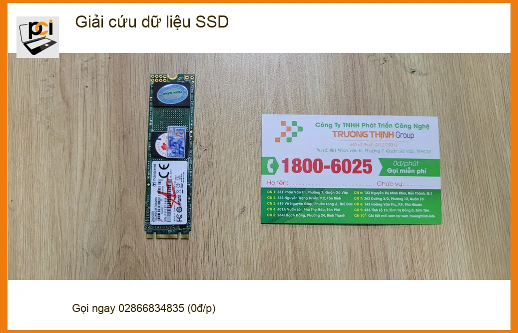 Chị Thảo lo lắng mất dữ liệu SSD quan trọng – Tìm nơi giải cứu ở Bình Tân