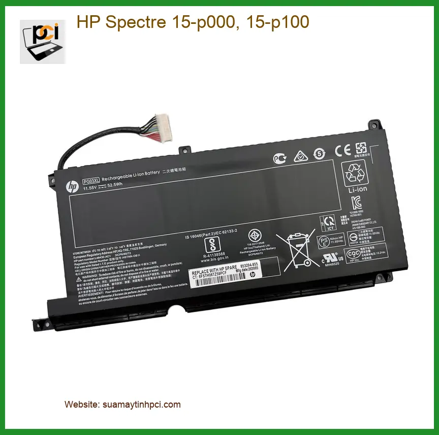 Pin Laptop HP Spectre 15-p000 - Thay Giá Rẻ TPHCM Lấy Ngay