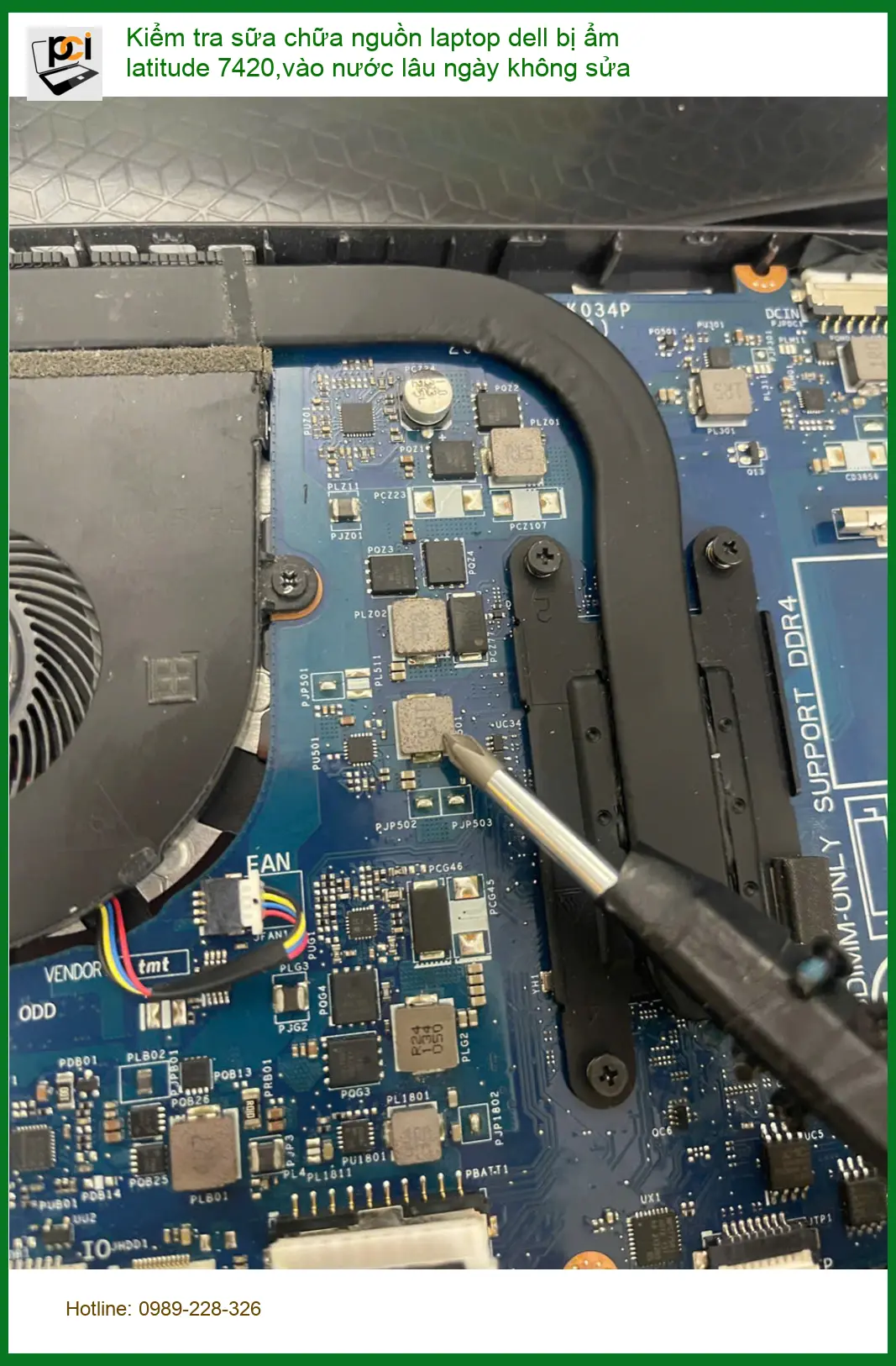 Ông Kiên tìm dịch vụ sửa nguồn Dell Latitude 7420 bị nước ở Phú Nhuận