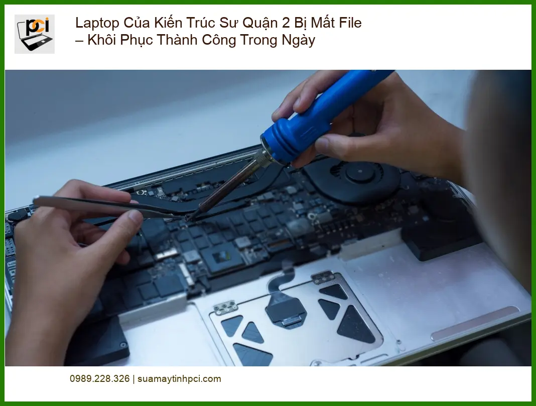 Sửa Laptop Kiến Trúc Sư Quận 2 mất file – Trung tâm khôi phục uy tín