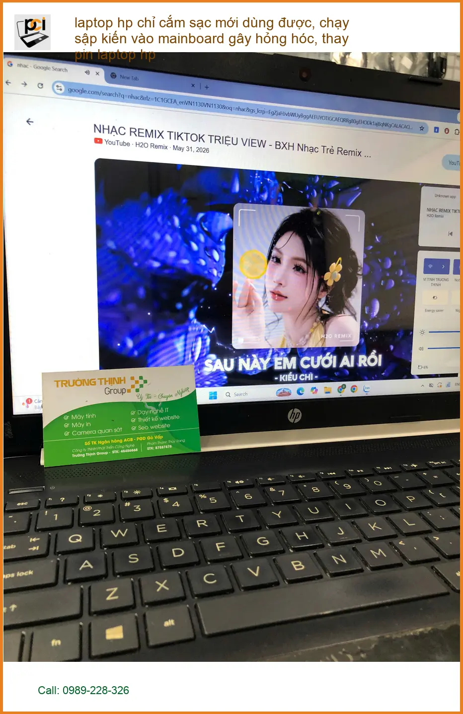 Anh Quốc tìm trung tâm thay pin laptop HP Quận Bình Thạnh uy tín, xử lý mainboard
