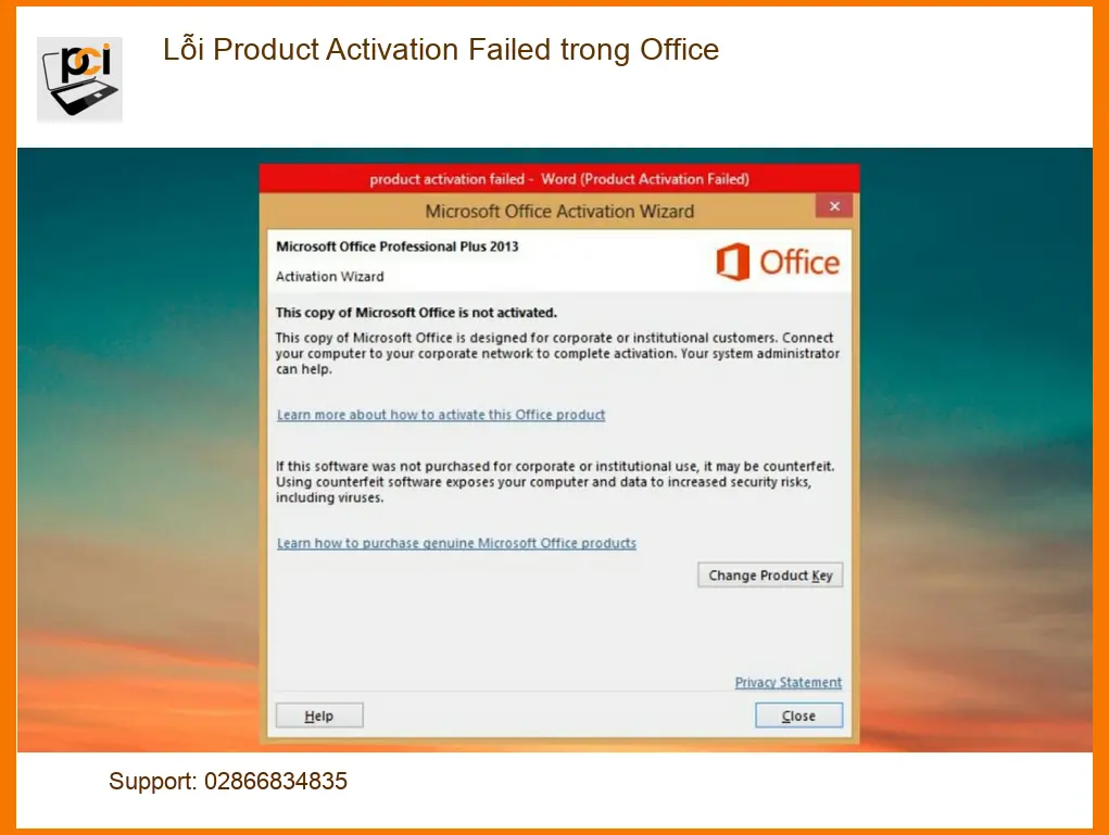 Văn phòng Lỗi Product Activation Failed Office – Cách tự xử lý tại nhà