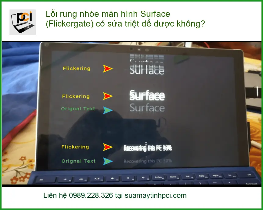 Surface Lỗi rung nhòe màn hình có sửa triệt để không? – Trung tâm hỗ trợ kỹ thuật TPHCM