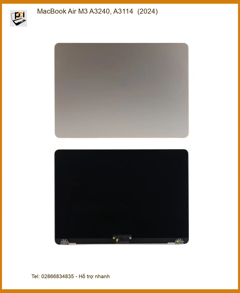 Màn hình Laptop APPLE MacBook Air M3 A3240, A3114 - Lắp Đặt Giá Tốt TPHCM