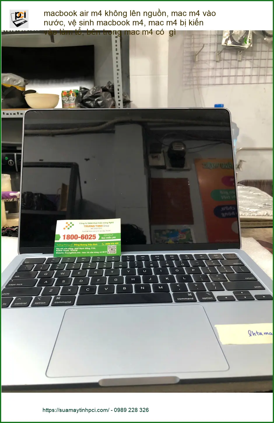 Chú Tùng kỹ sư xây dựng - Sửa Macbook Air M4 không lên nguồn Quận Bình Thạnh ảnh thực tế 1