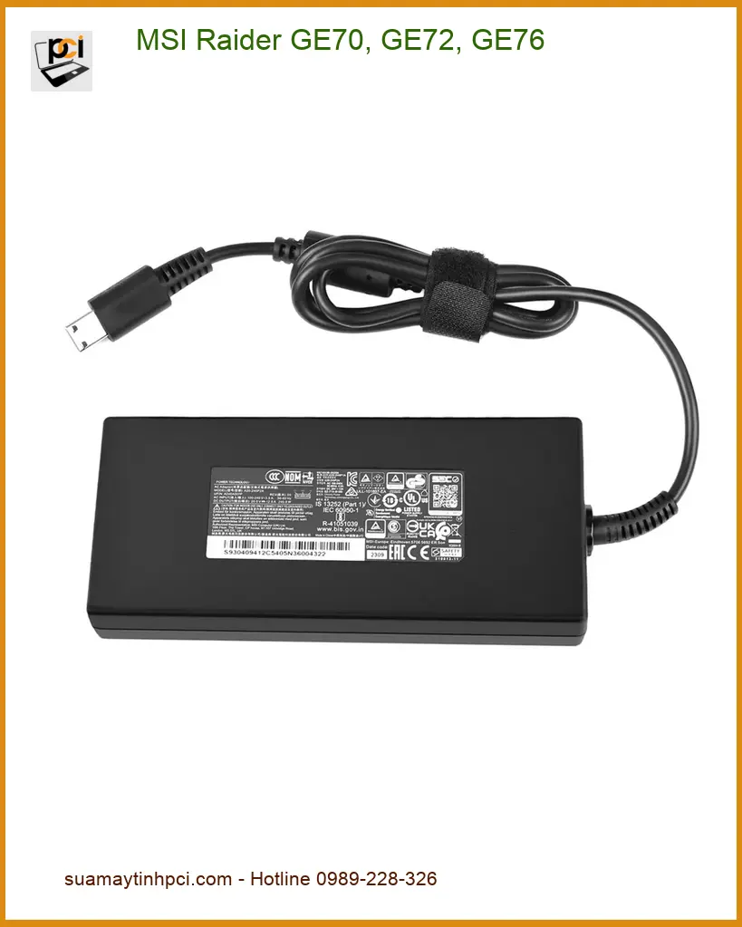 Sạc Laptop MSI Raider GE70, GE72, GE76 - Kho Hàng Gần Nhất, Giá Ưu Đãi