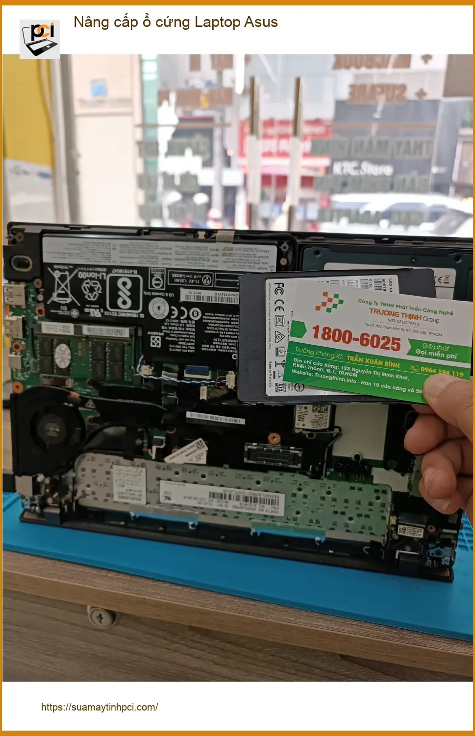 Chú Tùng kiến trúc sư Quận 7: Nâng cấp ổ cứng Laptop Asus, máy chạy mượt như mới ảnh thực tế 1