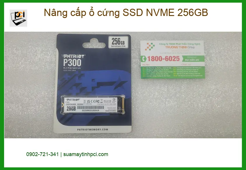 Chị Thủy văn phòng review dịch vụ nâng cấp SSD NVME 256GB Quận Bình Tân