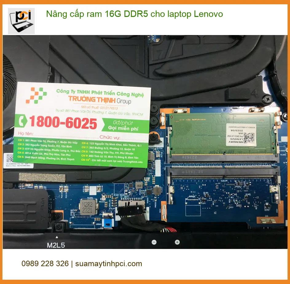 Anh Kiên kỹ sư thiết kế nâng cấp ram 16g ddr5 cho laptop Lenovo Quận Bình Tân
