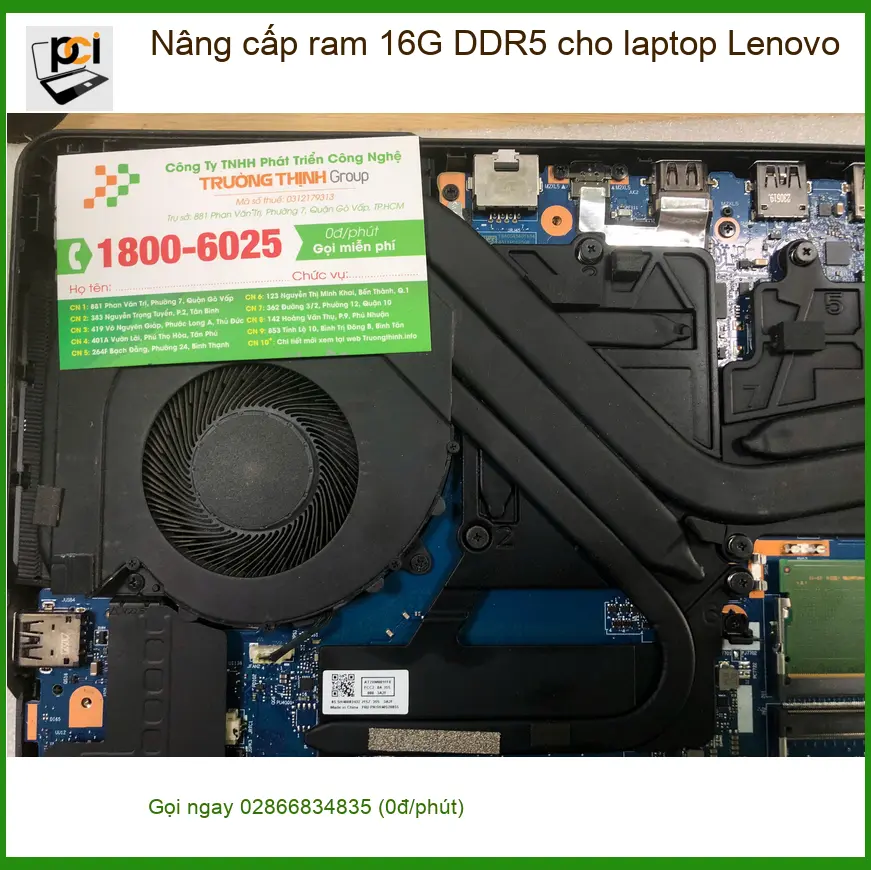 Anh Kiên kỹ sư thiết kế nâng cấp ram 16g ddr5 cho laptop Lenovo Quận Bình Tân ảnh thực tế 2
