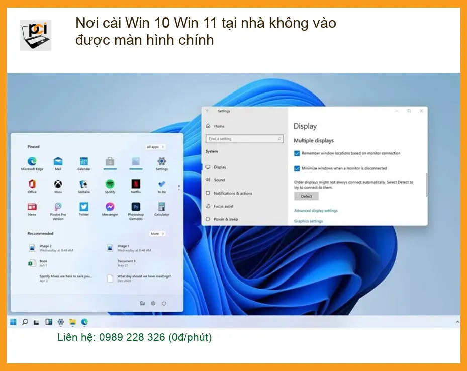 Cài Win 10 11 tại nhà không vào màn hình chính – Khắc phục tận nơi
