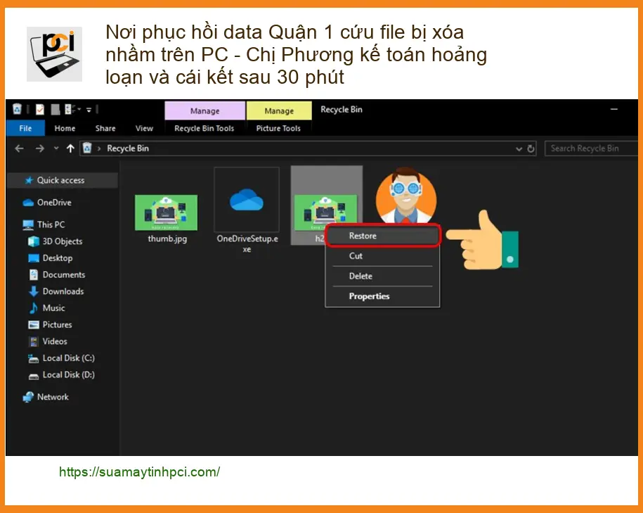 Cứu file bị xóa nhầm PC Quận 1, khôi phục dữ liệu – Dịch vụ lấy liền