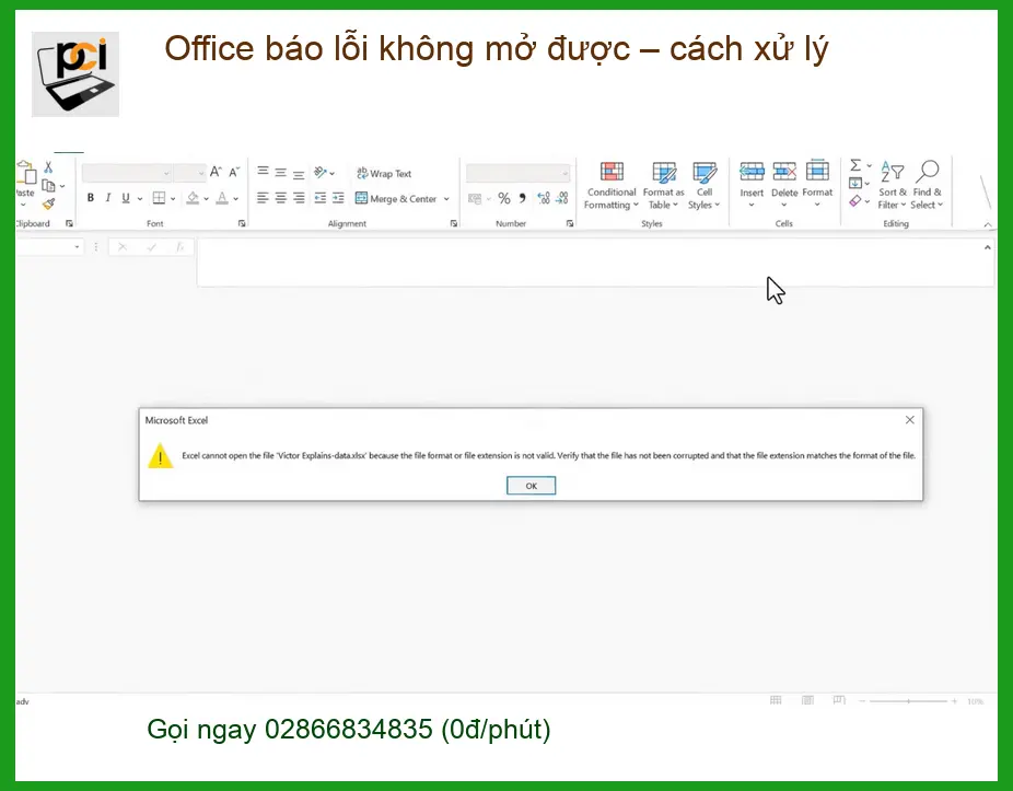 Văn phòng Office báo lỗi không mở được – cách xử lý nhanh tại nhà