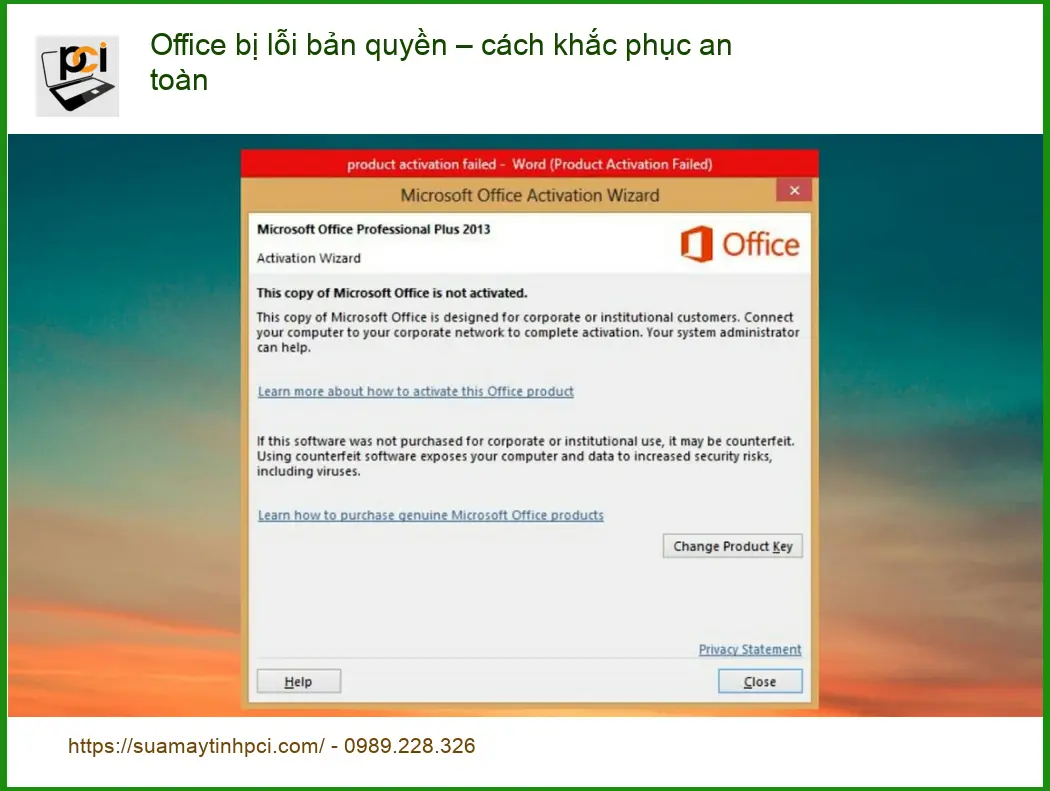 Văn phòng Office bị lỗi bản quyền – Cách tự xử lý tại nhà