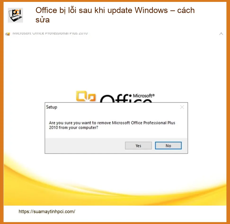 Văn phòng Office bị lỗi sau khi update Windows – cách sửa