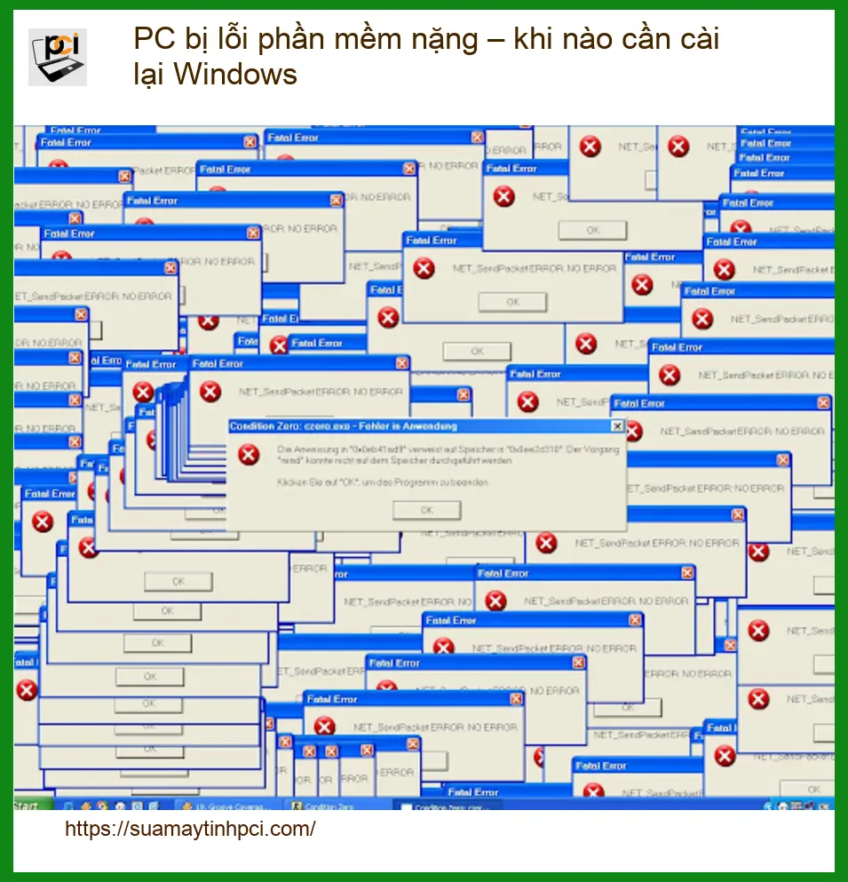 PC bị lỗi phần mềm nặng – khi nào cài lại Windows? Tư vấn chuyên gia