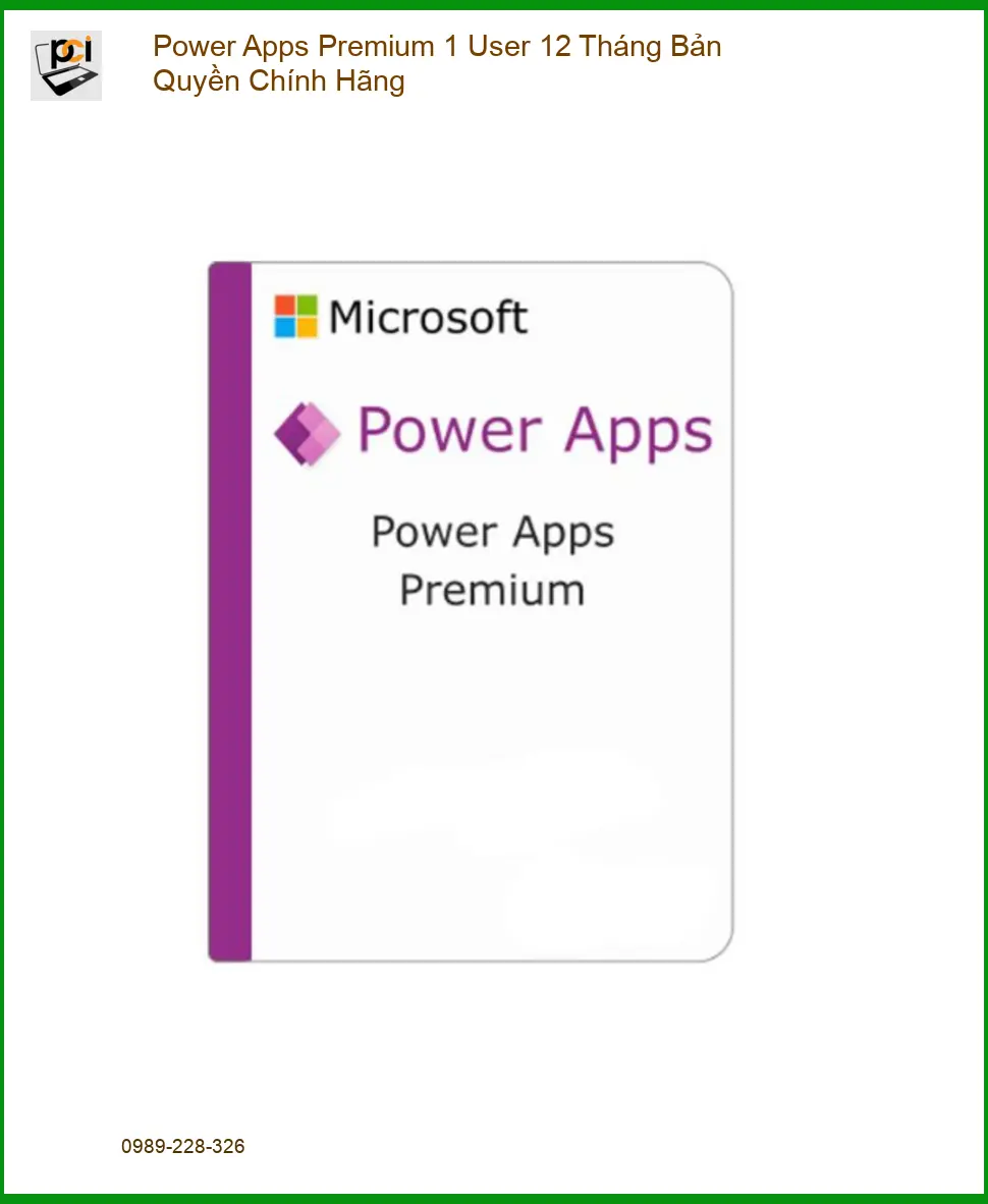Office Bản Quyền Power Apps Premium 1 User 12 Tháng - Cài đặt Nhanh TPHCM