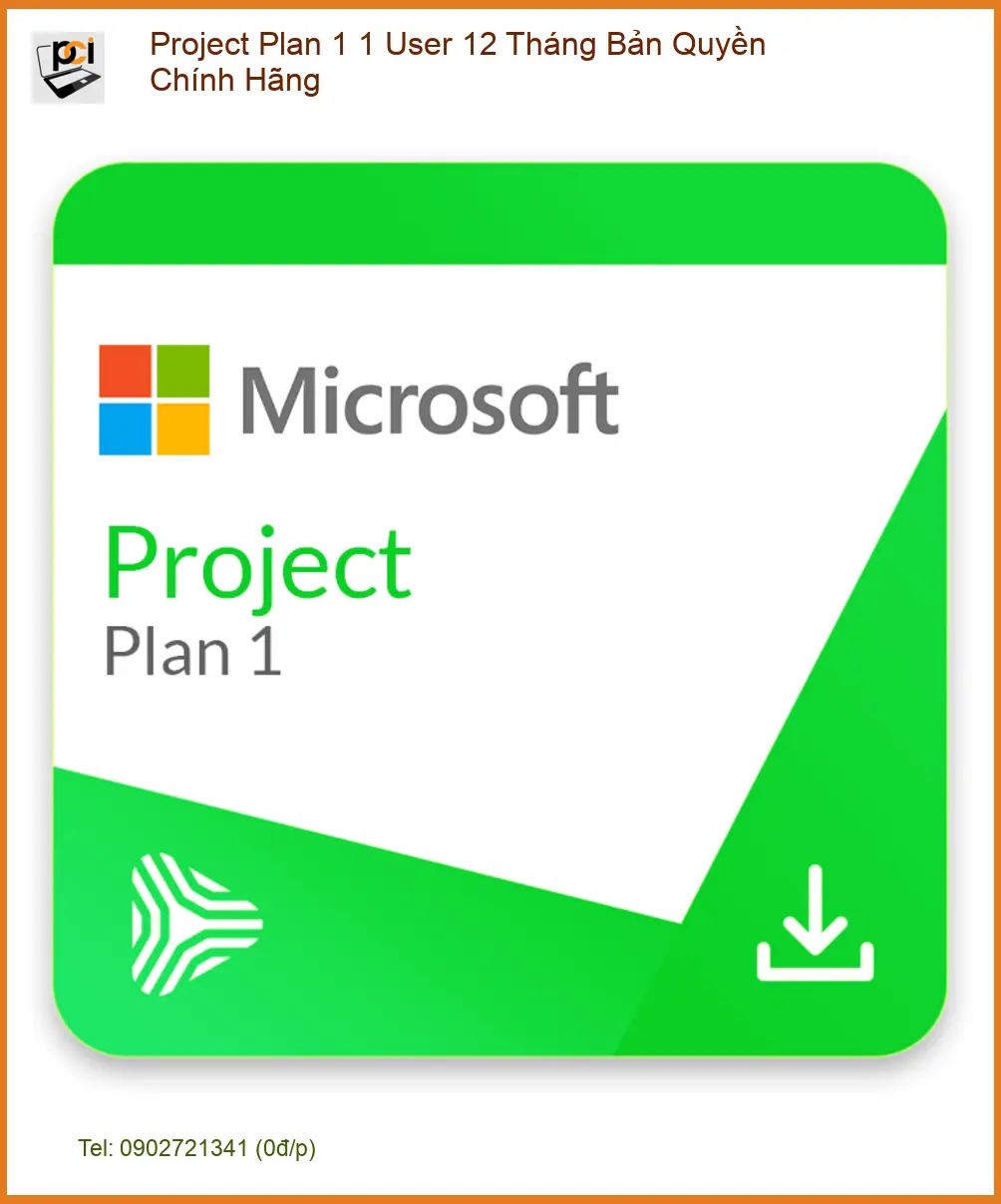 Bản Quyền Project Plan 1 User 12 Tháng | Hỗ Trợ Cài Đặt Nhanh TPHCM